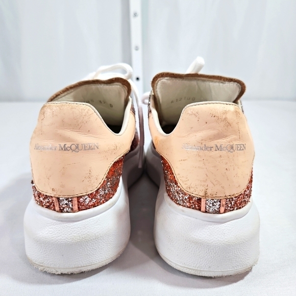 Alexander McQueen Girls Topaz Rose Glitter Oversized Sneakers Size 32 - Picture 5 of 11